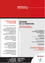 Conférence "Réforme de la formation professionnelle"