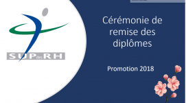 Photos de la Cérémonie de remise des diplômes - Promotion 2018